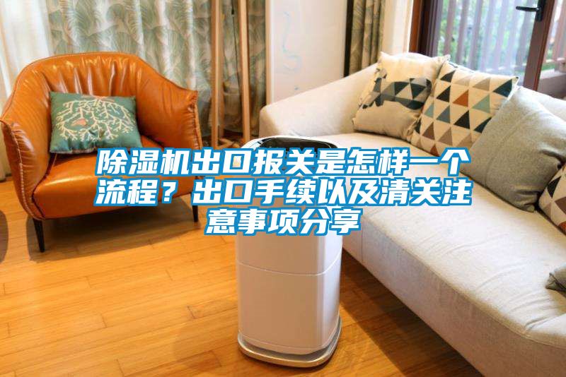除湿机出口报关是怎样一个流程？出口手续以及清关注意事项分享