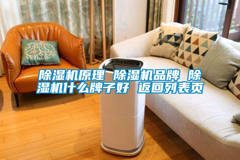 除湿机原理 除湿机品牌 除湿机什么牌子好 返回列表页